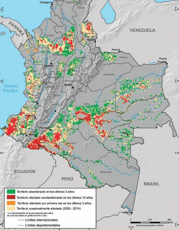 Según el reporte de drogas hecho por odc de Colombia