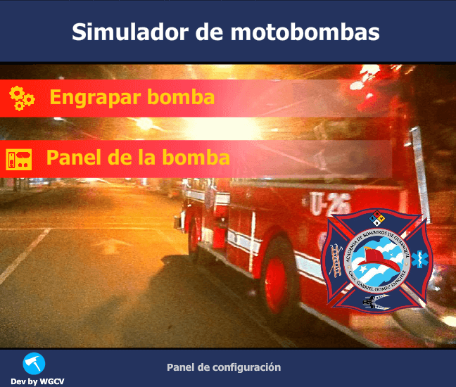 Simulador de motobombas de bomberos